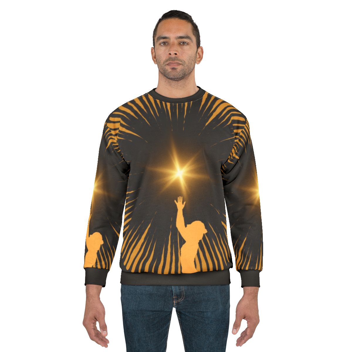 Eye sweatshirt with trendy eye pattern