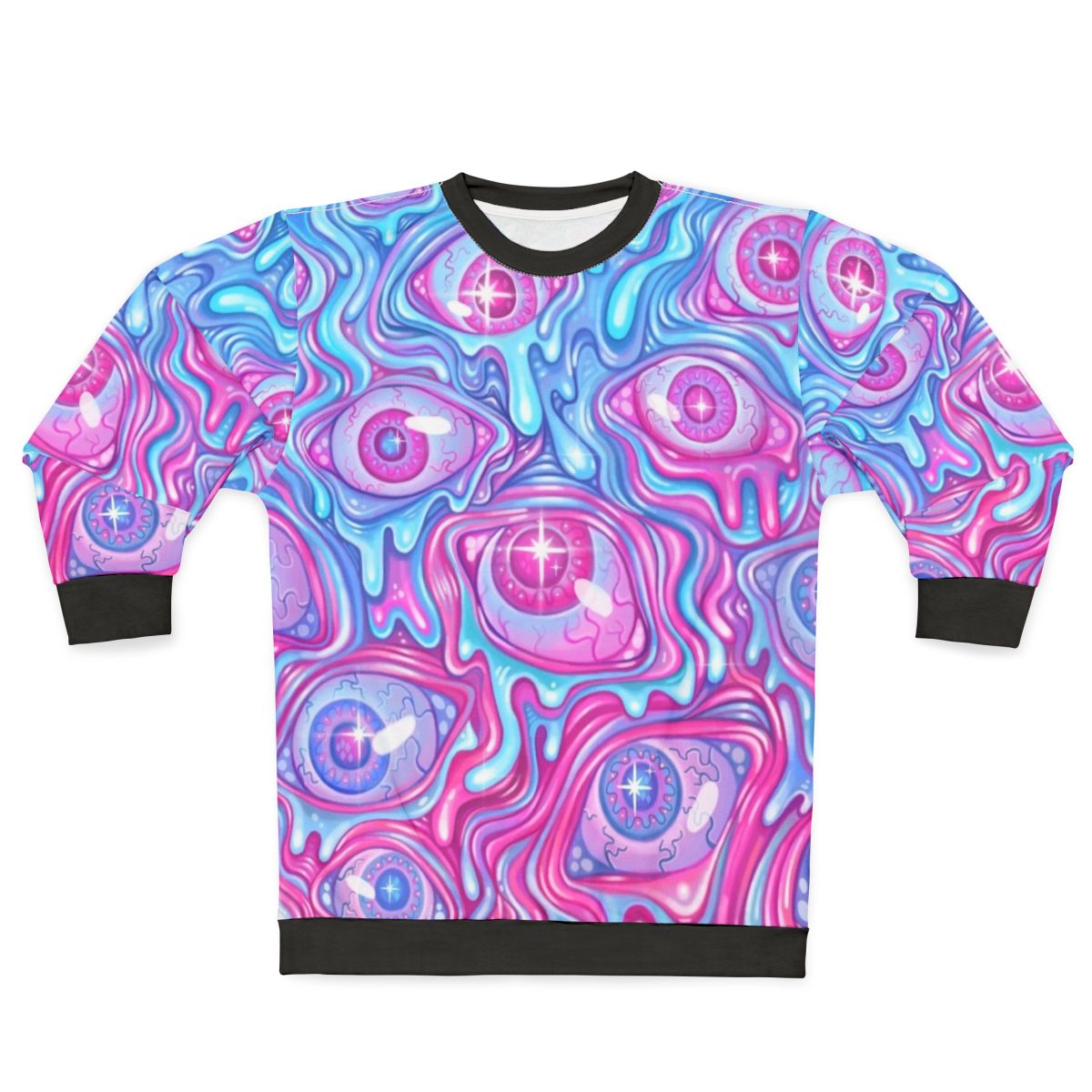 Creepy eyeball pattern sweatshirt
