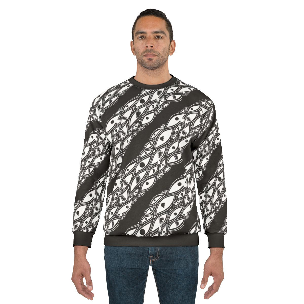 Creepy eyes ocular pattern design sweatshirt