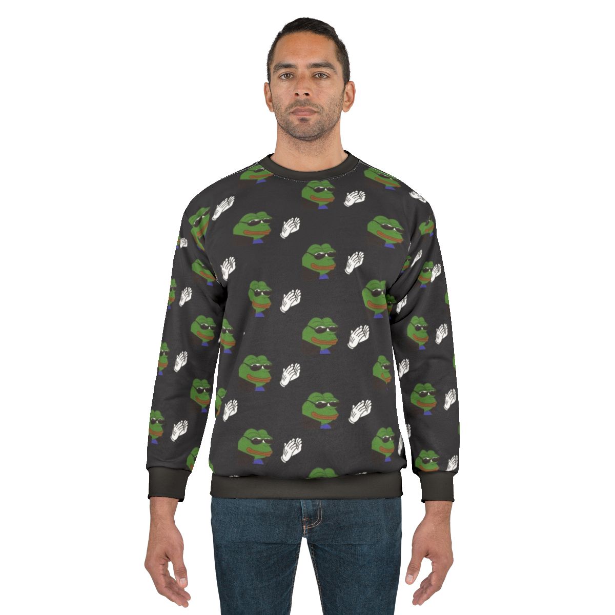 Ez Clap Sweatshirt featuring Pepe the Frog design