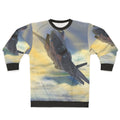 F35 fighter jet illustration on sweatshirt