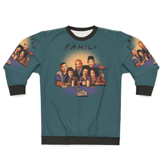 Classic "Fresh Prince of Bel Air" Family Sweatshirt featuring characters from the 90s TV sitcom
