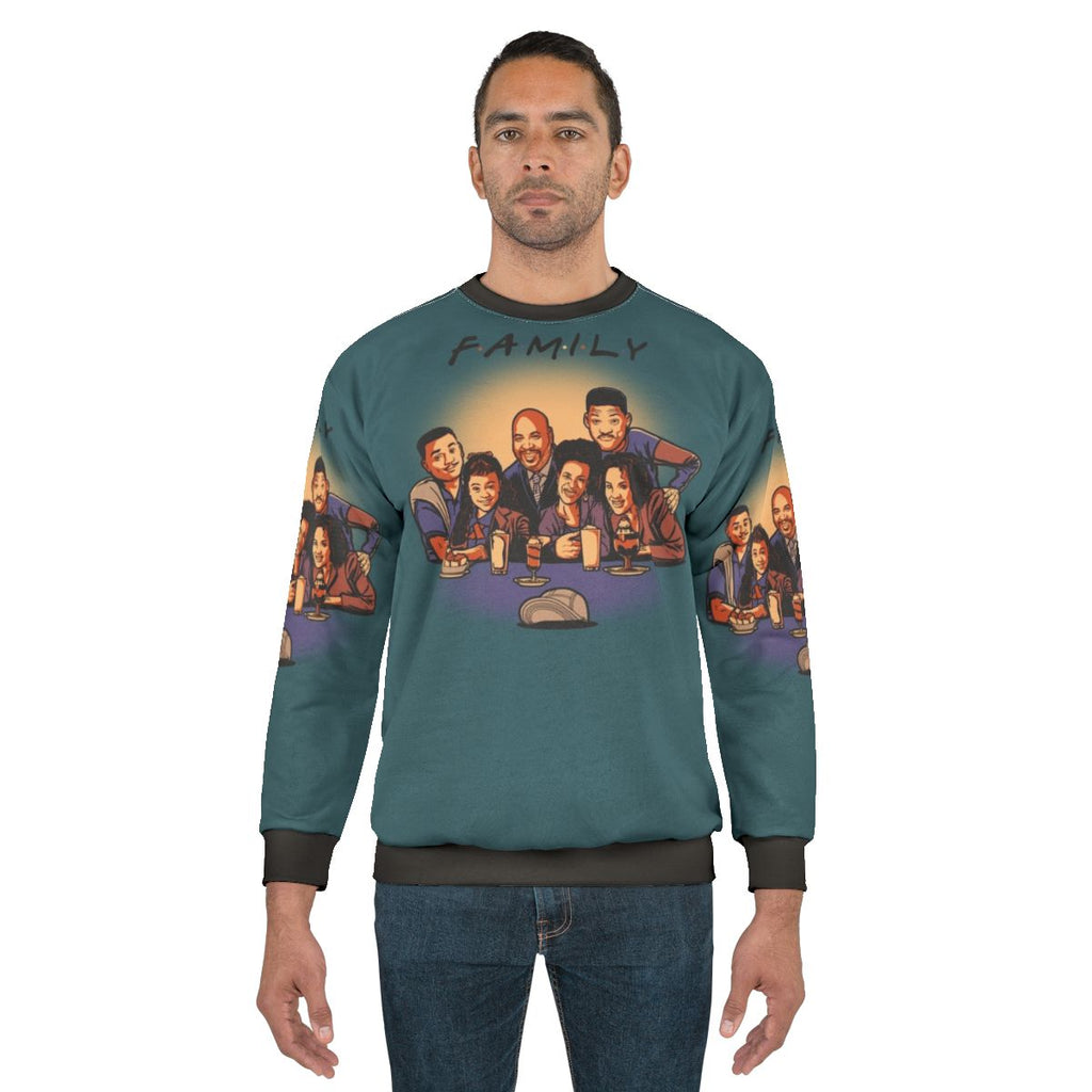Classic "Fresh Prince of Bel Air" Family Sweatshirt featuring characters from the 90s TV sitcom