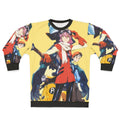 Retro FLCL anime sweatshirt with 90s Japanese manga design