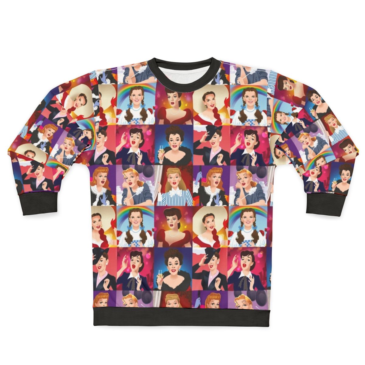 Faces of Judy Garland Sweatshirt featuring the legendary actress and icon