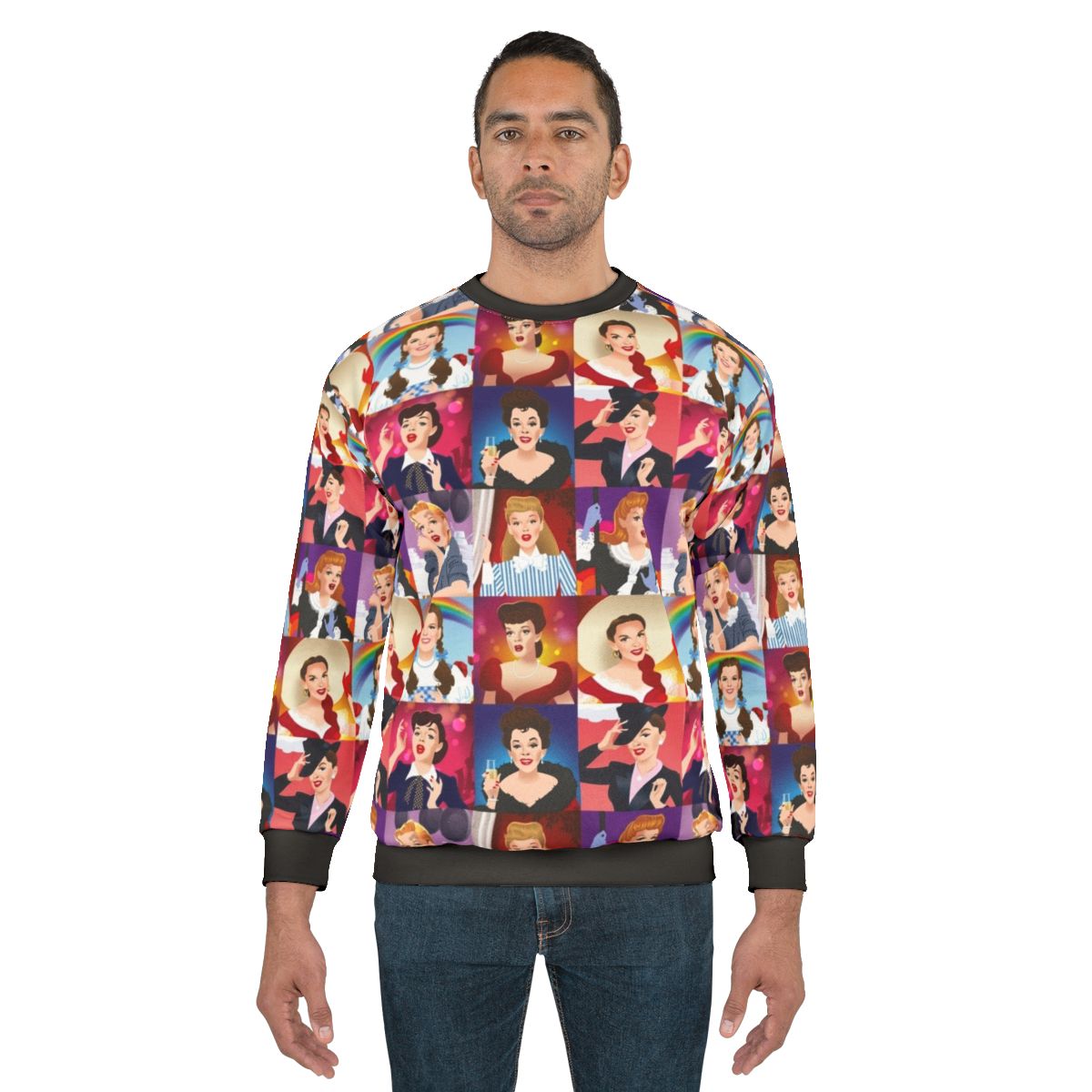 Faces of Judy Garland Sweatshirt featuring the legendary actress and icon