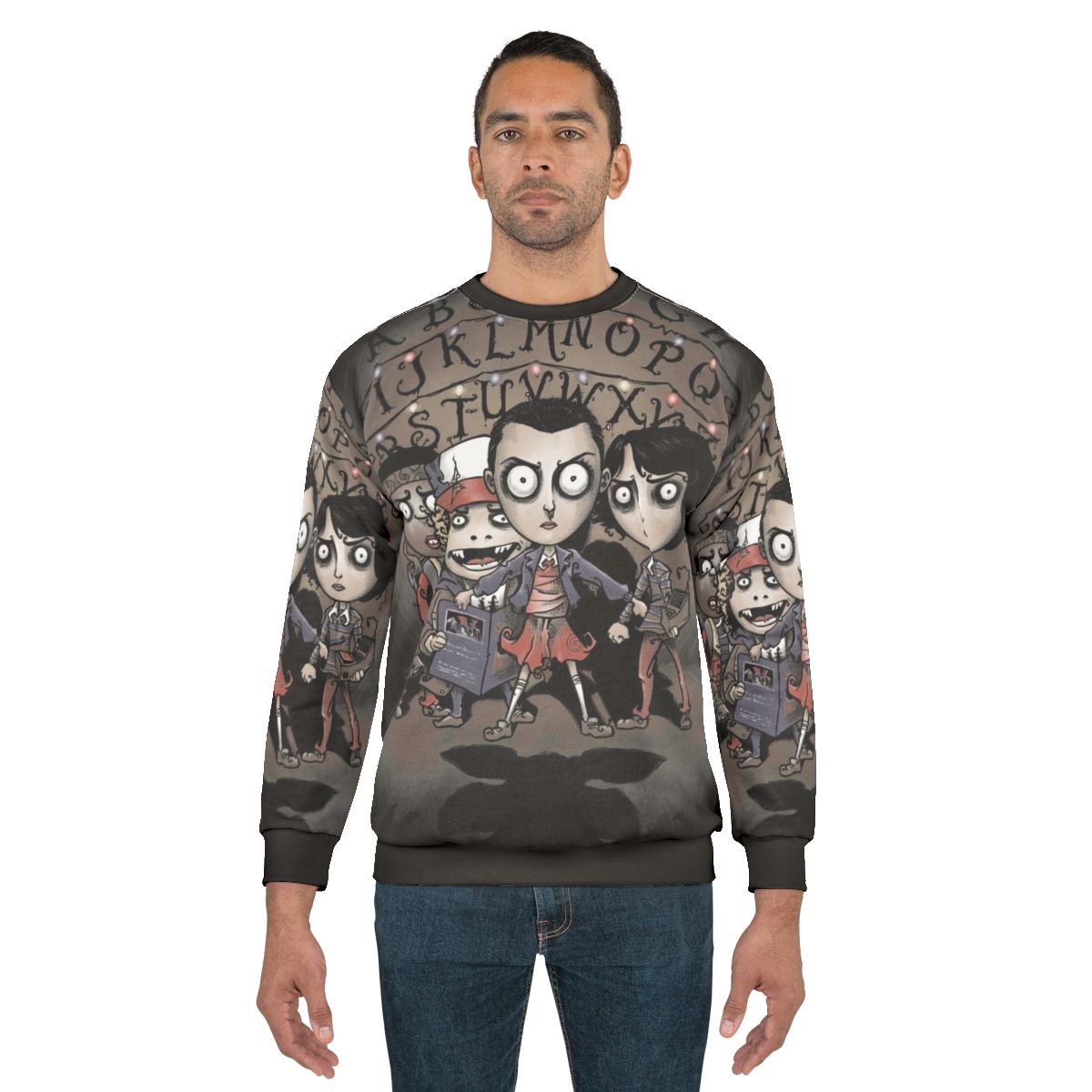 Stranger Things Demogorgon Sweatshirt - Retro 80s Sci-Fi Horror Design