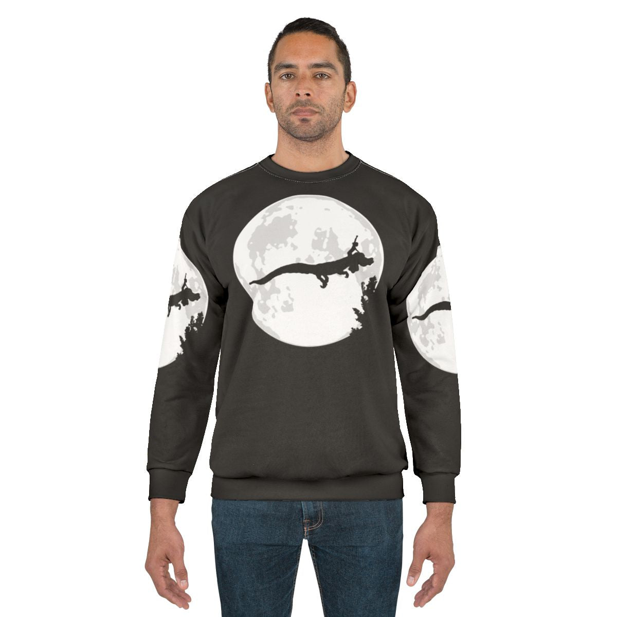 Falkor Moon Sweatshirt - Retro 80s Fantasy Movie Mashup