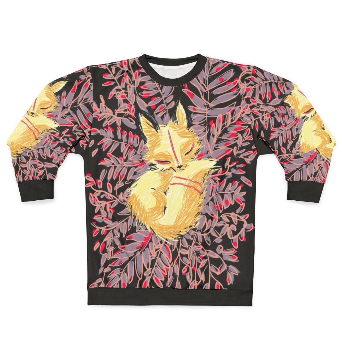 Cozy fall fox sweatshirt with legendary animal design
