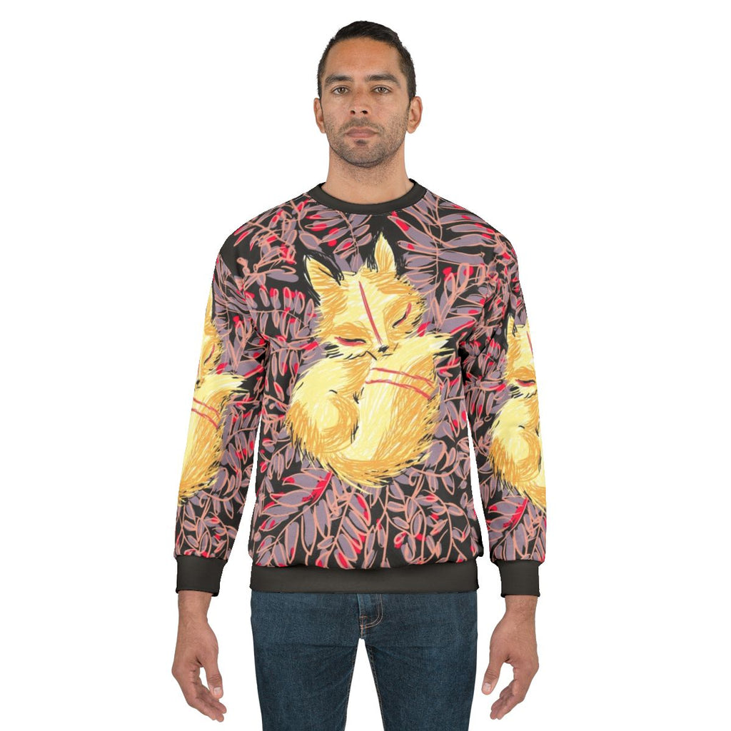 Cozy fall fox sweatshirt with legendary animal design