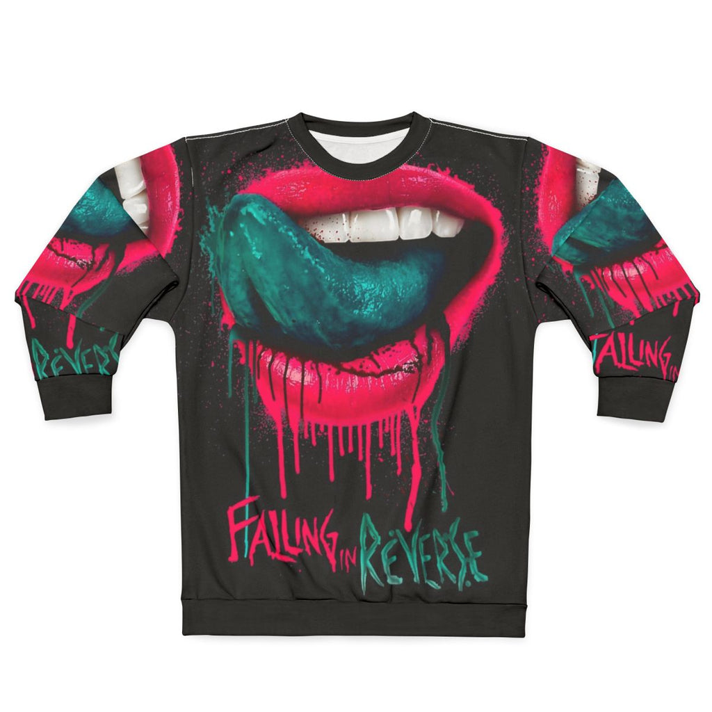 Falling In Reverse Official Merchandise Lips Graphic Sweatshirt