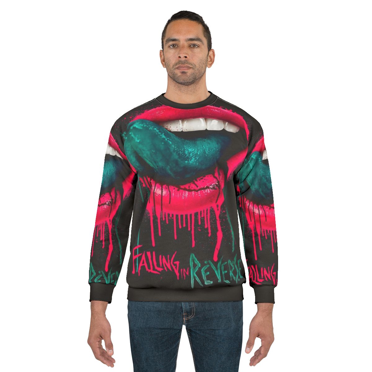 Falling In Reverse Official Merchandise Lips Graphic Sweatshirt