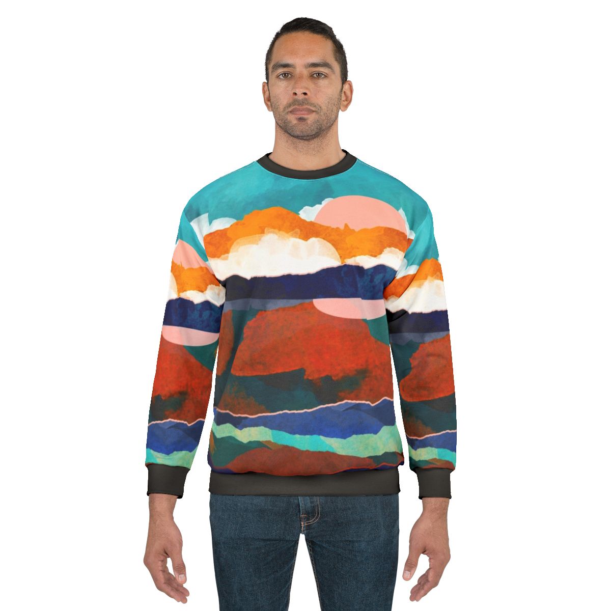 Fallscape Sweatshirt with nature inspired landscape design