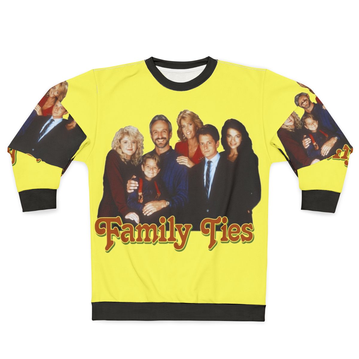 Family Ties 80s Throwback Sweatshirt featuring the cast of the popular 1980s TV show