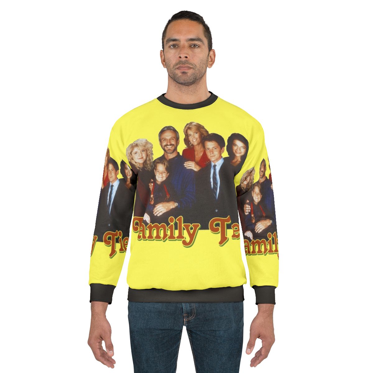 Family Ties 80s Throwback Sweatshirt featuring the cast of the popular 1980s TV show
