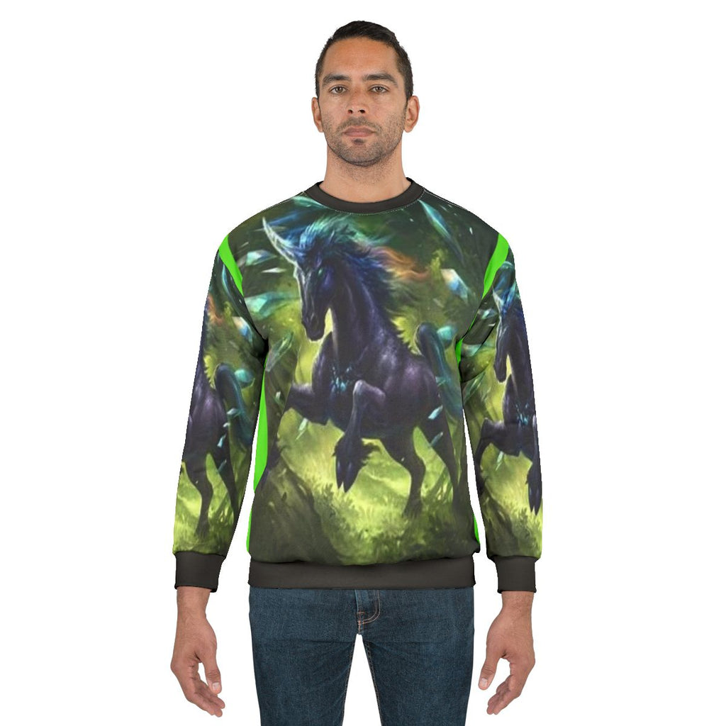 Legendary Black Unicorn Fantasy Sweatshirt