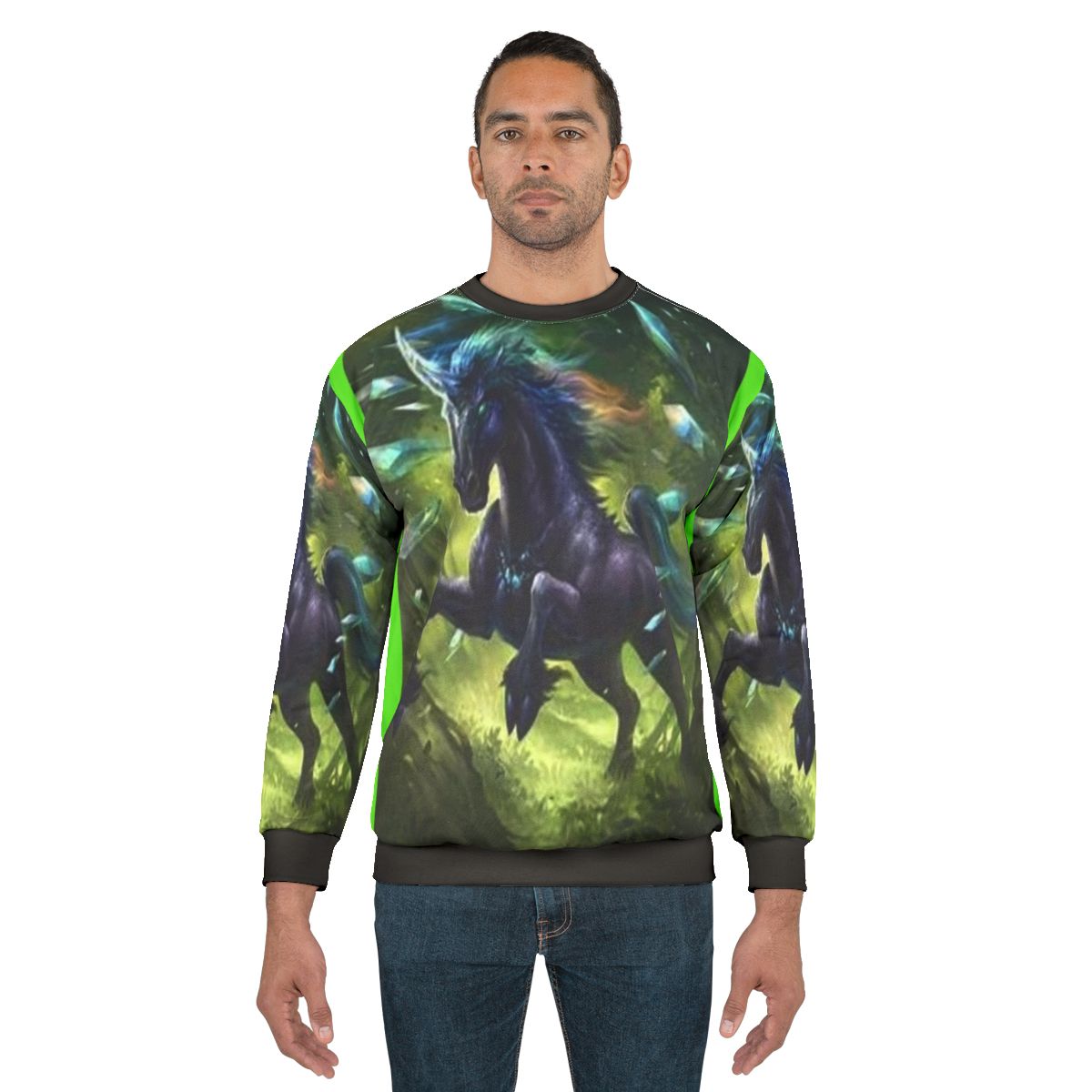 Legendary Black Unicorn Fantasy Sweatshirt