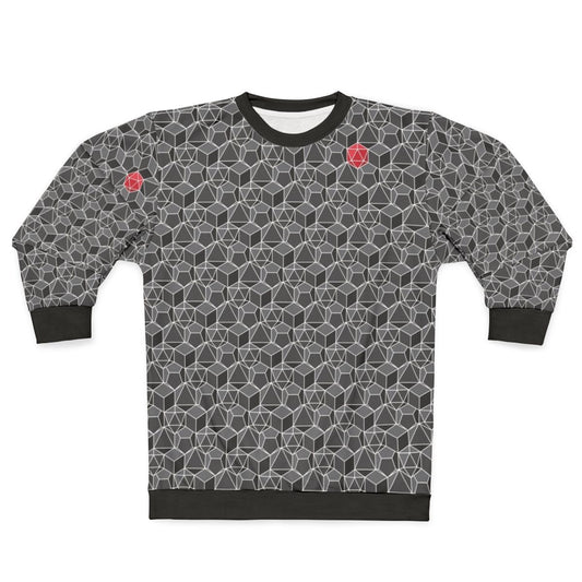 Fantasy dice pattern dungeons and dragons sweatshirt