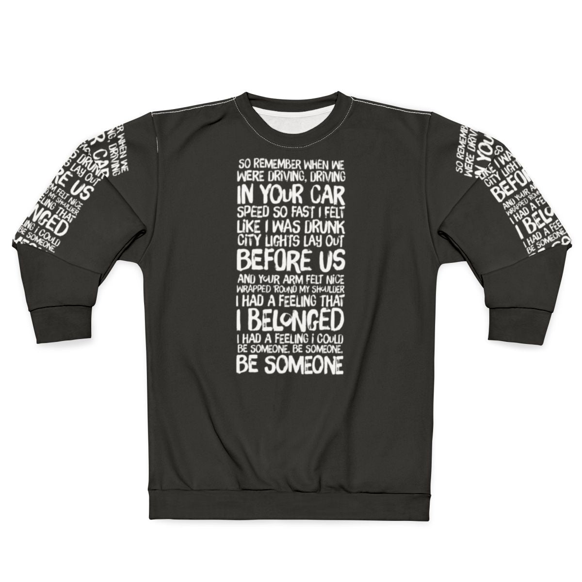 Tracy Chapman Fast Car Lyrics Sweatshirt