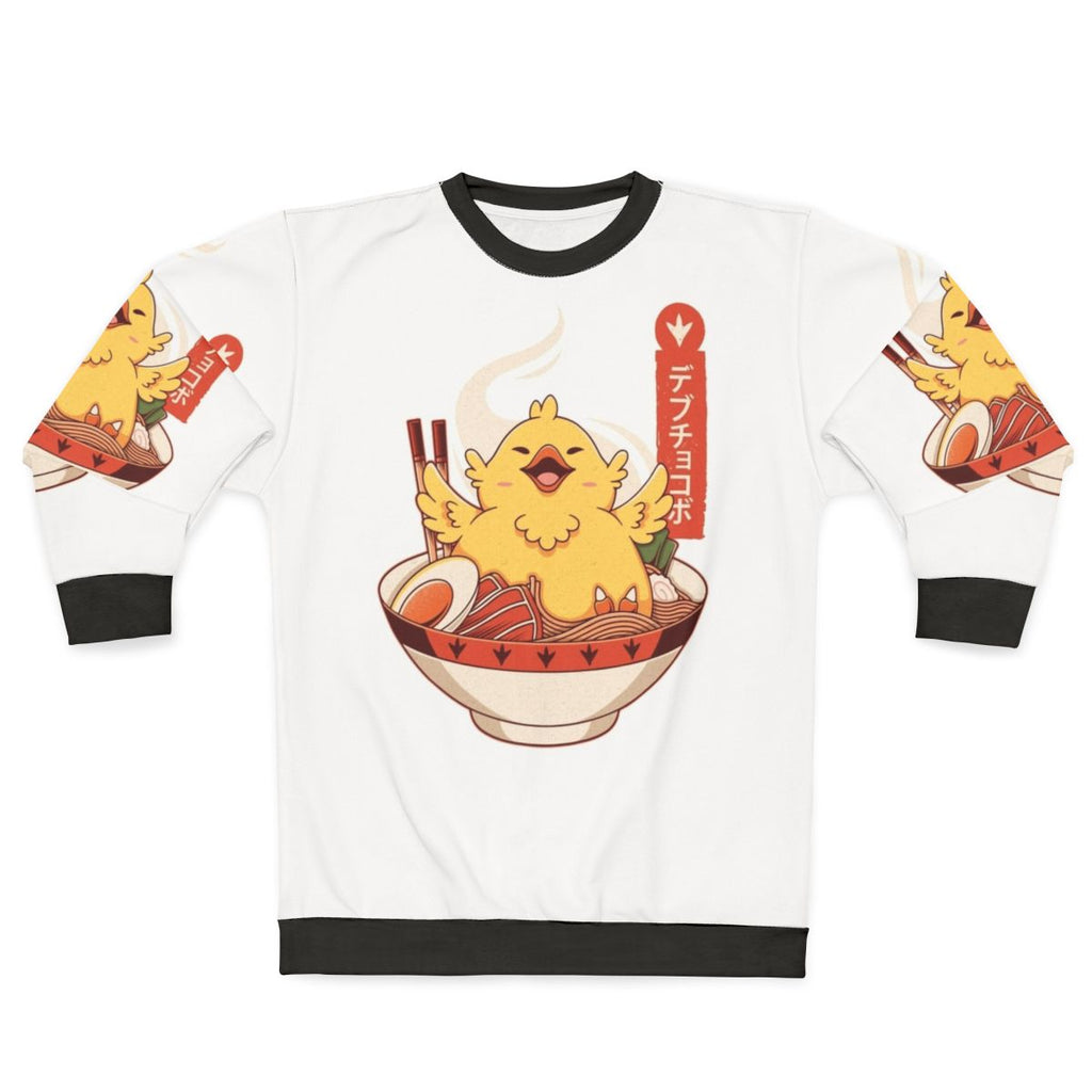 Final Fantasy Chocobo Ramen Sweatshirt, video game apparel, retro gaming merchandise