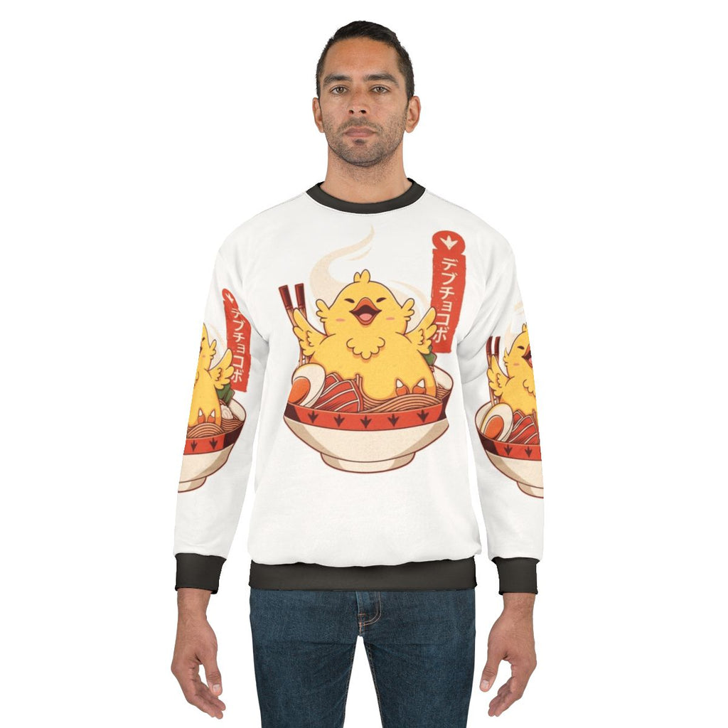 Final Fantasy Chocobo Ramen Sweatshirt, video game apparel, retro gaming merchandise