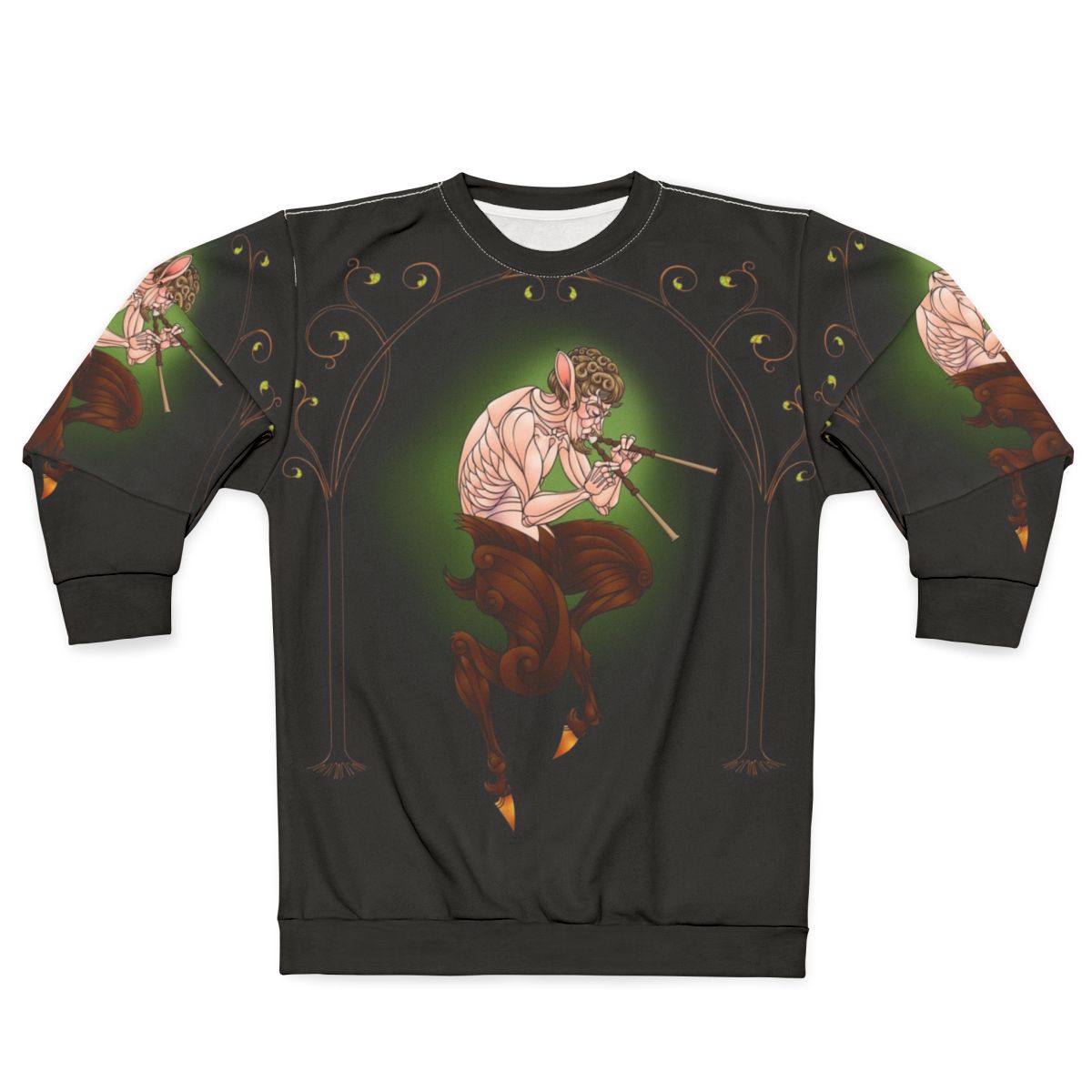Faun sweatshirt with mythological and fantasy design