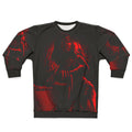 Chilling "Feast On This" horror sweatshirt with evil dead, deadite, and gore motifs