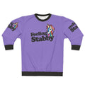 Feeling Stabby Unicorn Sweatshirt with Retro Rainbow Design