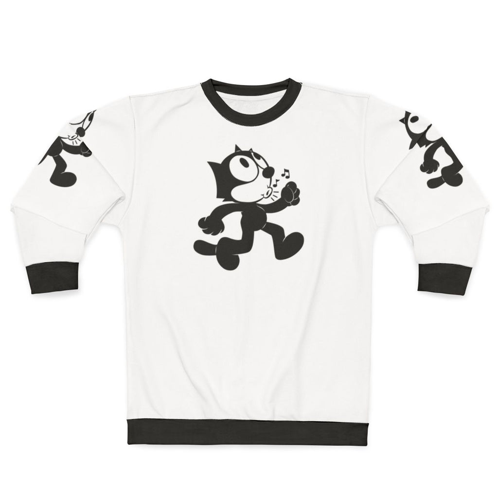 Vintage Felix the Cat sweatshirt with classic black cat cartoon graphic