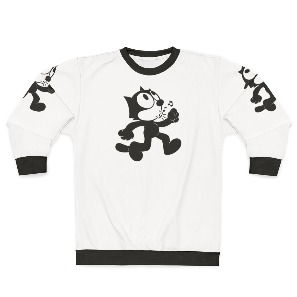 Vintage Felix the Cat sweatshirt with classic black cat cartoon graphic