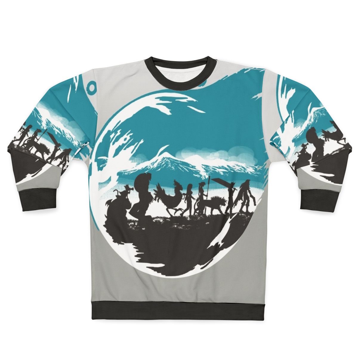 Fantasy Sweatshirt with Lord of the Rings and Final Fantasy Characters