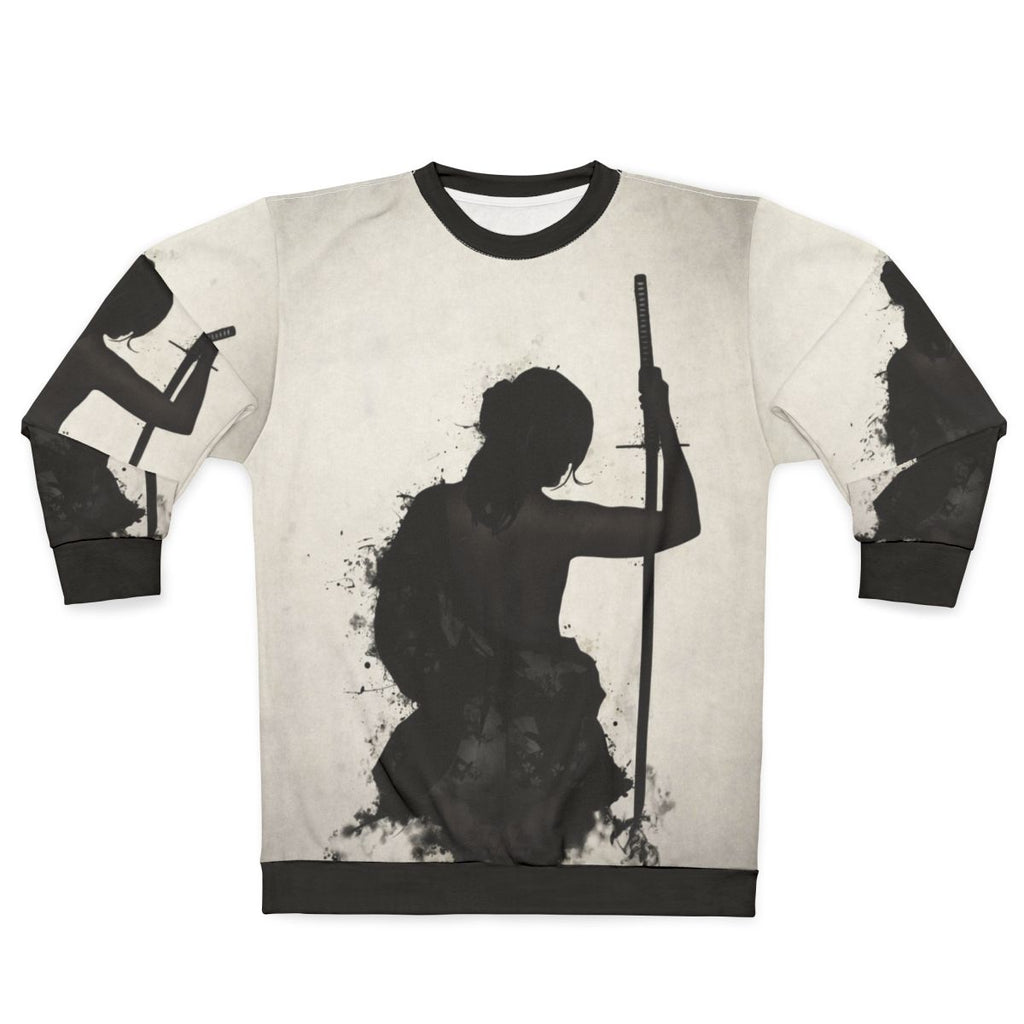 Powerful female samurai onna bugeisha warrior woman in Japanese art style sweatshirt