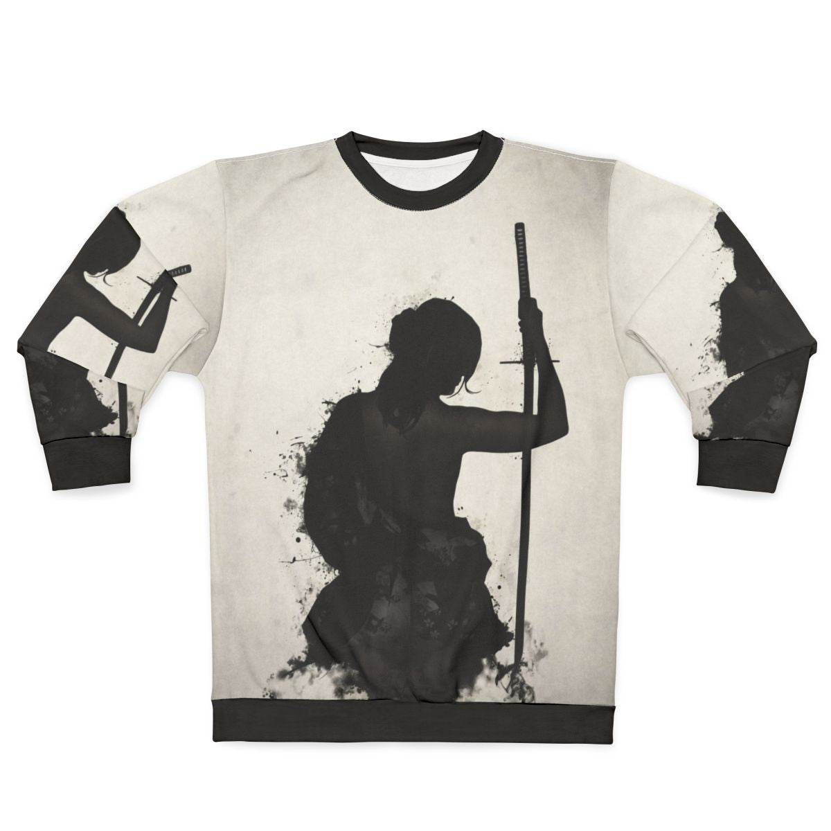 Powerful female samurai onna bugeisha warrior woman in Japanese art style sweatshirt