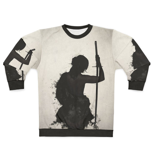 Powerful female samurai onna bugeisha warrior woman in Japanese art style sweatshirt