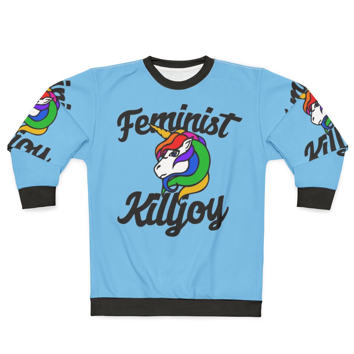 Feminist Killjoy Unicorn Art Graphic Sweatshirt