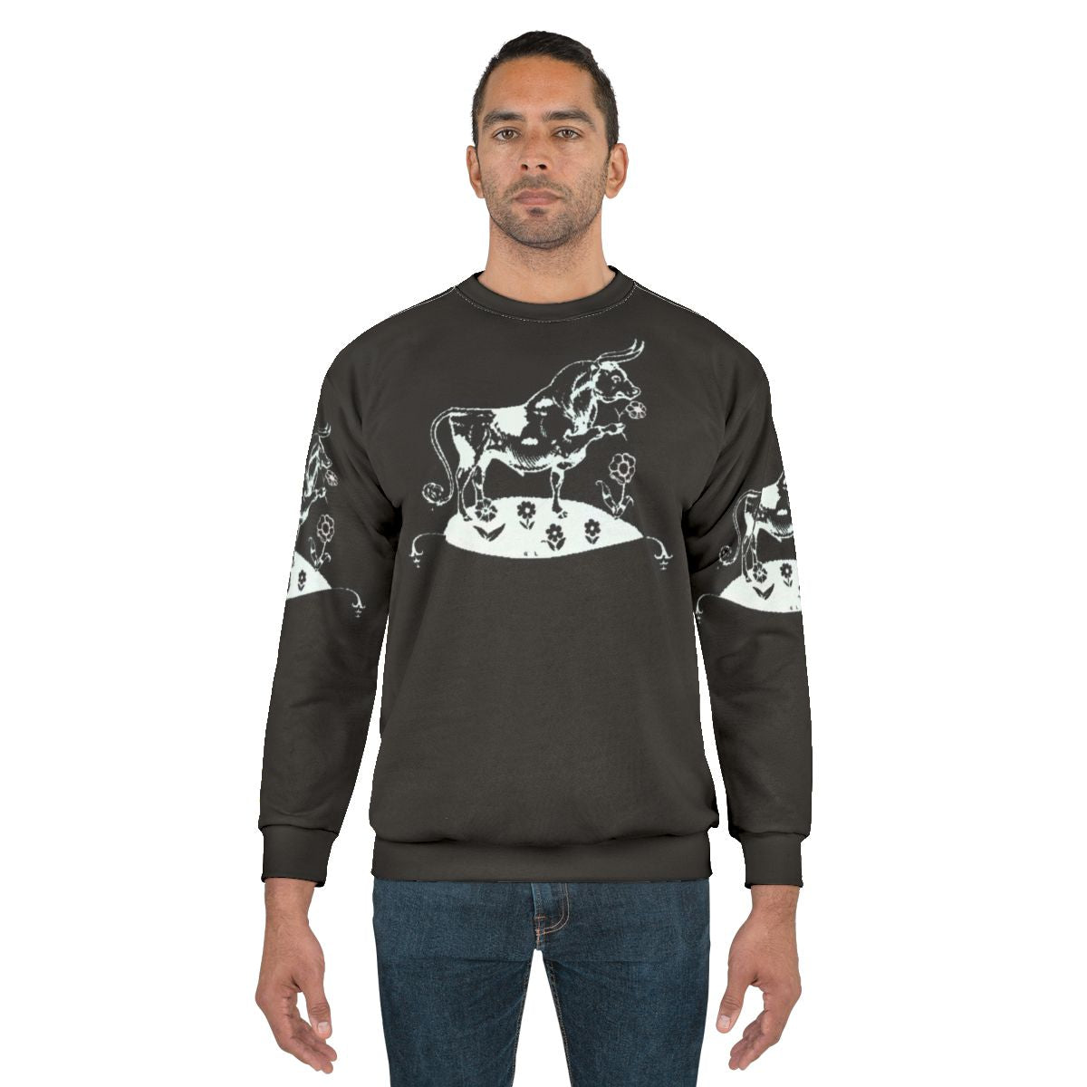 Elliott Smith Inspired Ferdinand The Bull White Sweatshirt