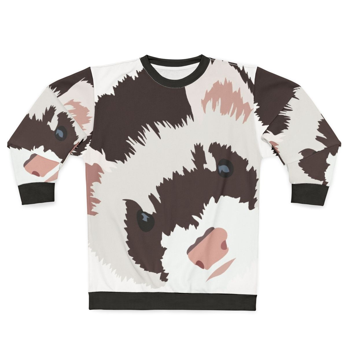 Ferret Head Sweatshirt featuring a vector design of a ferret's head