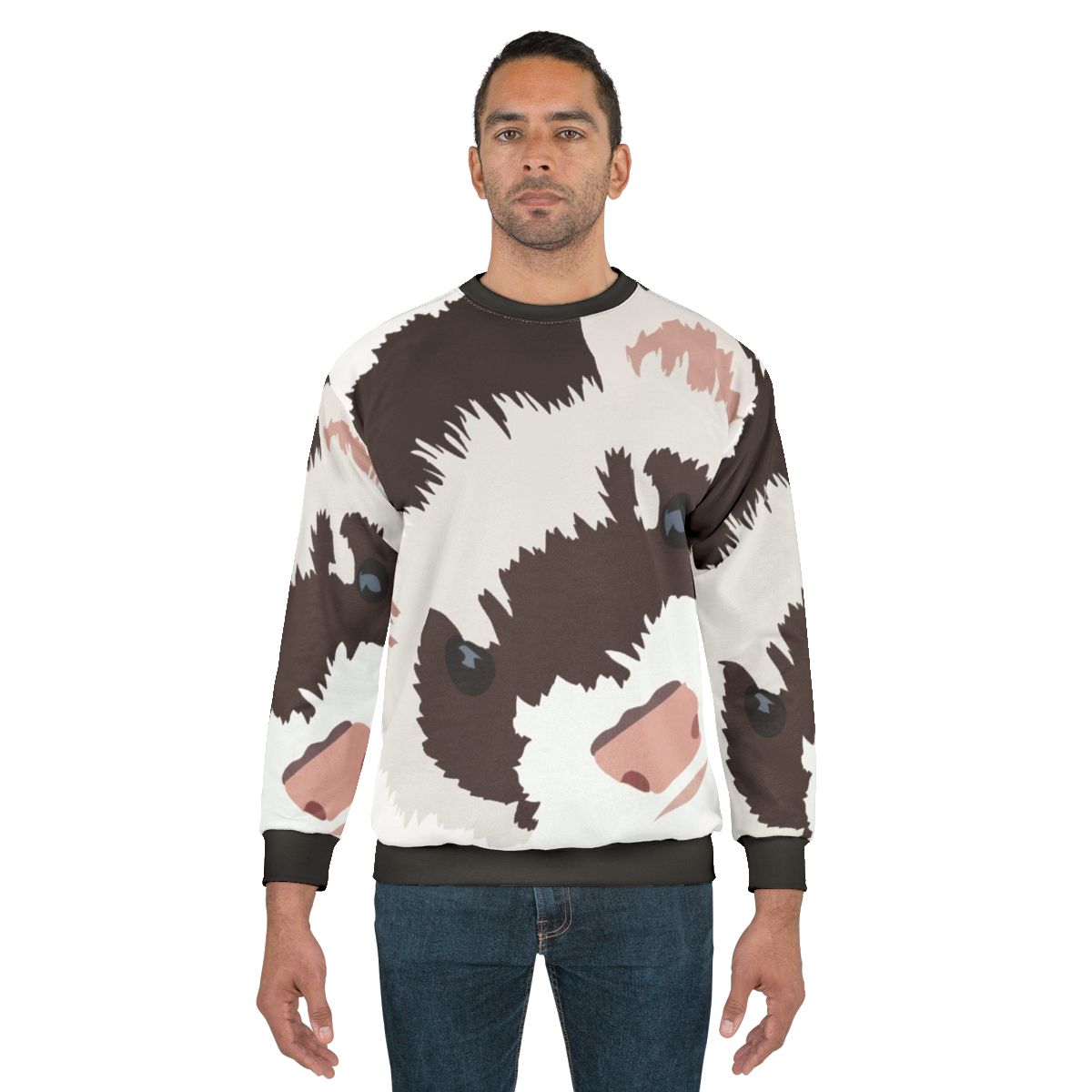 Ferret Head Sweatshirt featuring a vector design of a ferret's head