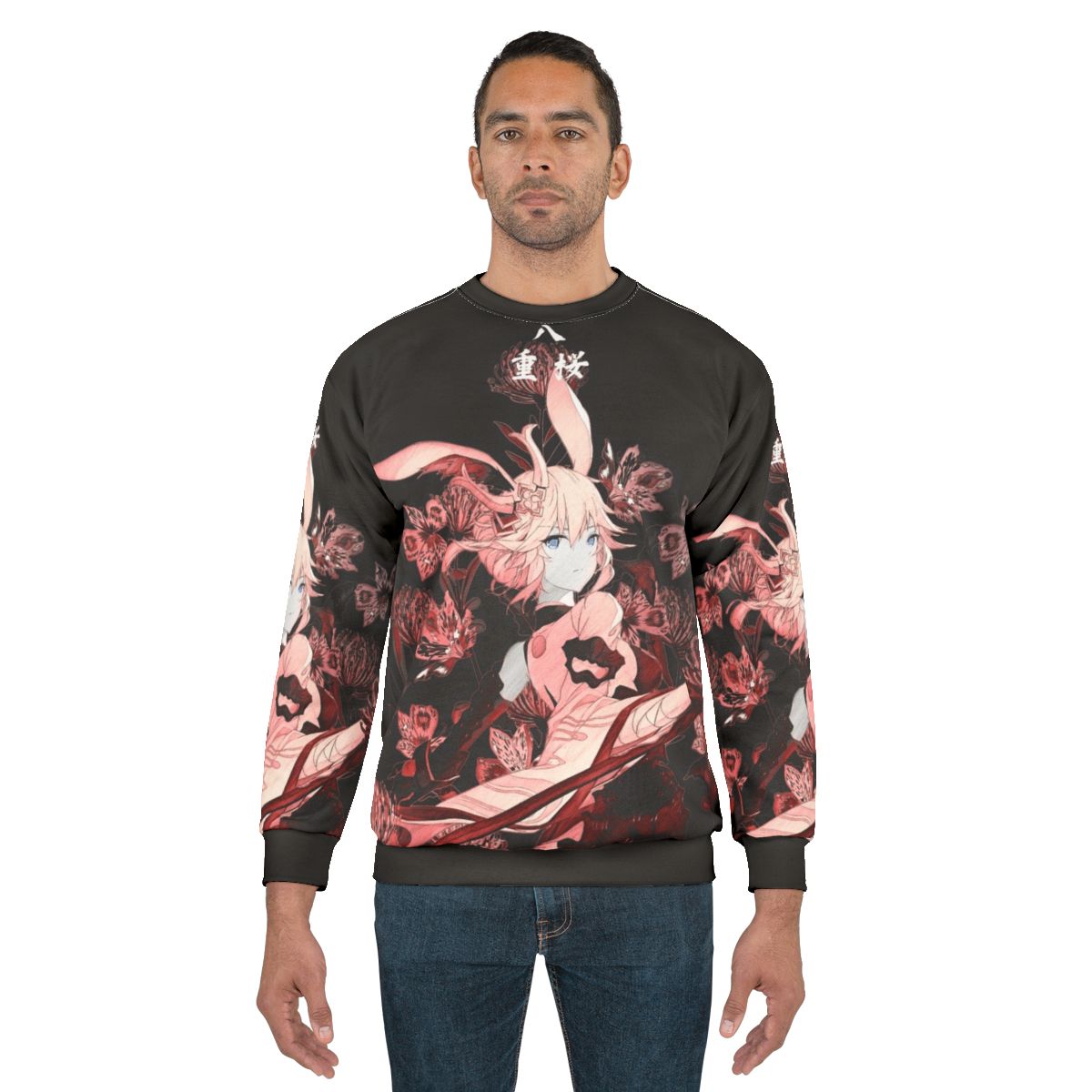 Samurai fox and higanbana flowers sweatshirt