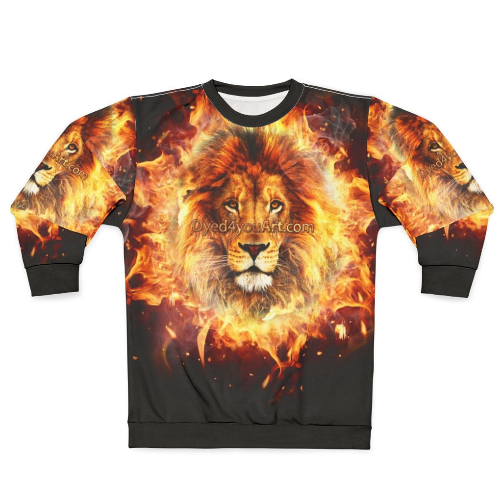 Fiery Lion of Judah Christian Sweatshirt