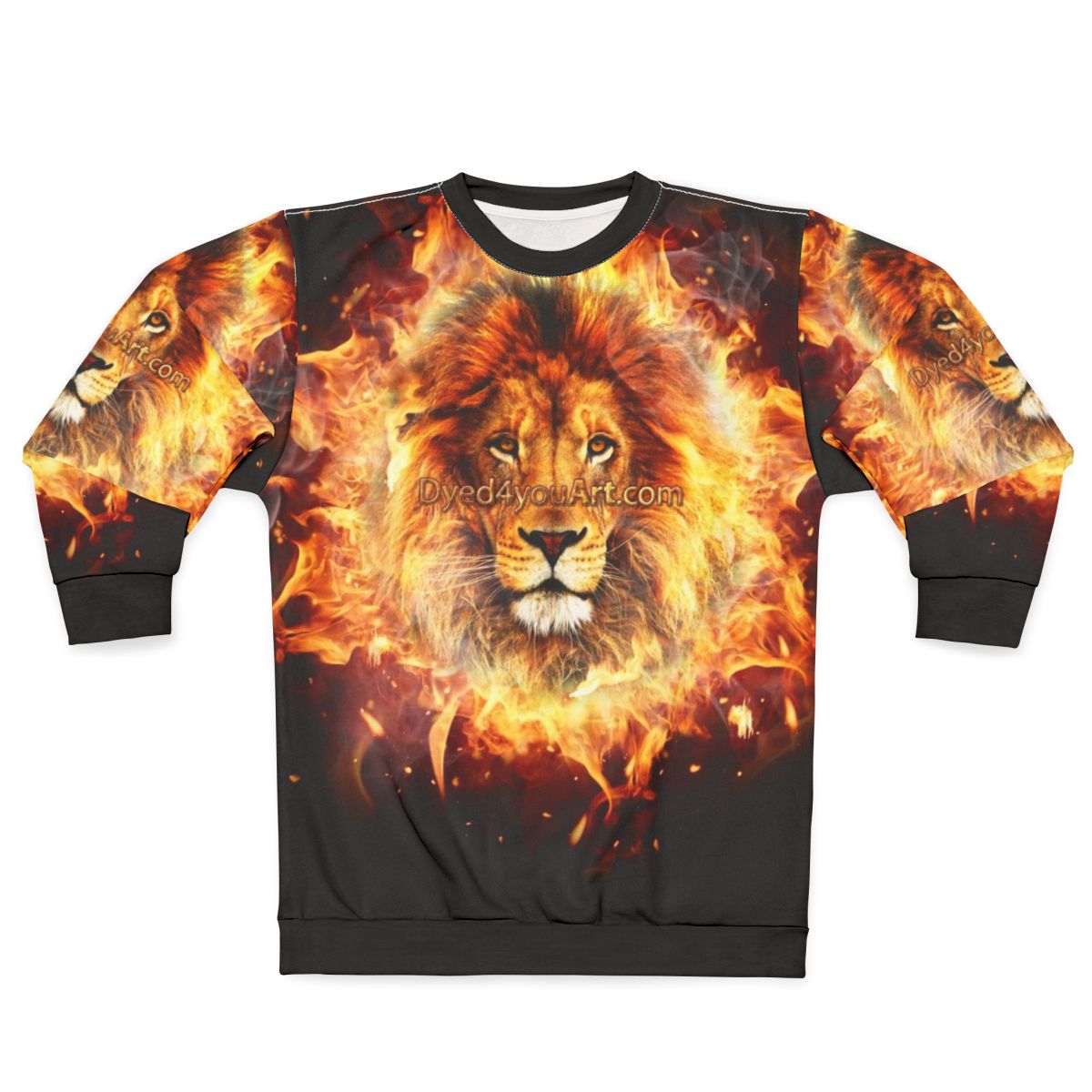 Fiery Lion of Judah Christian Sweatshirt
