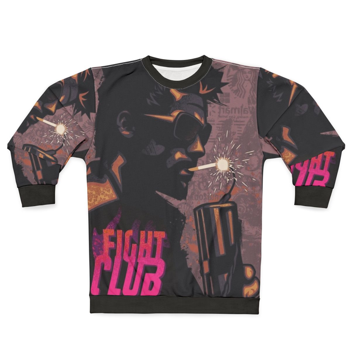 Tyler Durden Smoking Dynamite Fight Club Vaporwave Sweatshirt