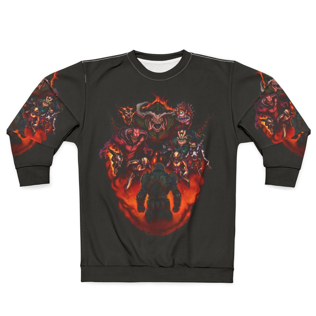 Doom 2 "Fight Like Hell" Retro Gaming Sweatshirt