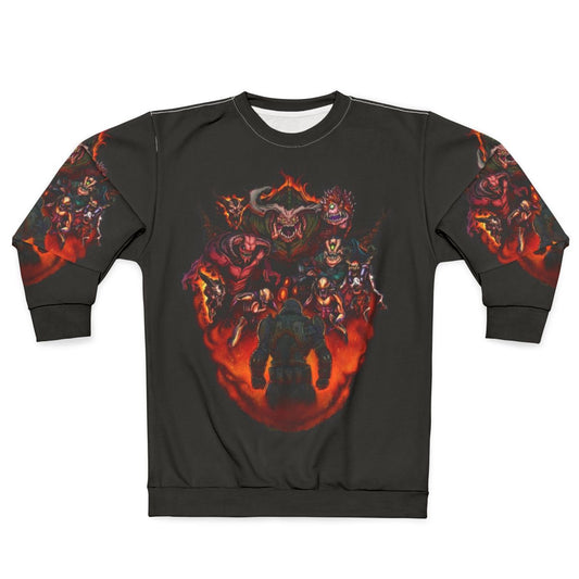 Doom 2 "Fight Like Hell" Retro Gaming Sweatshirt