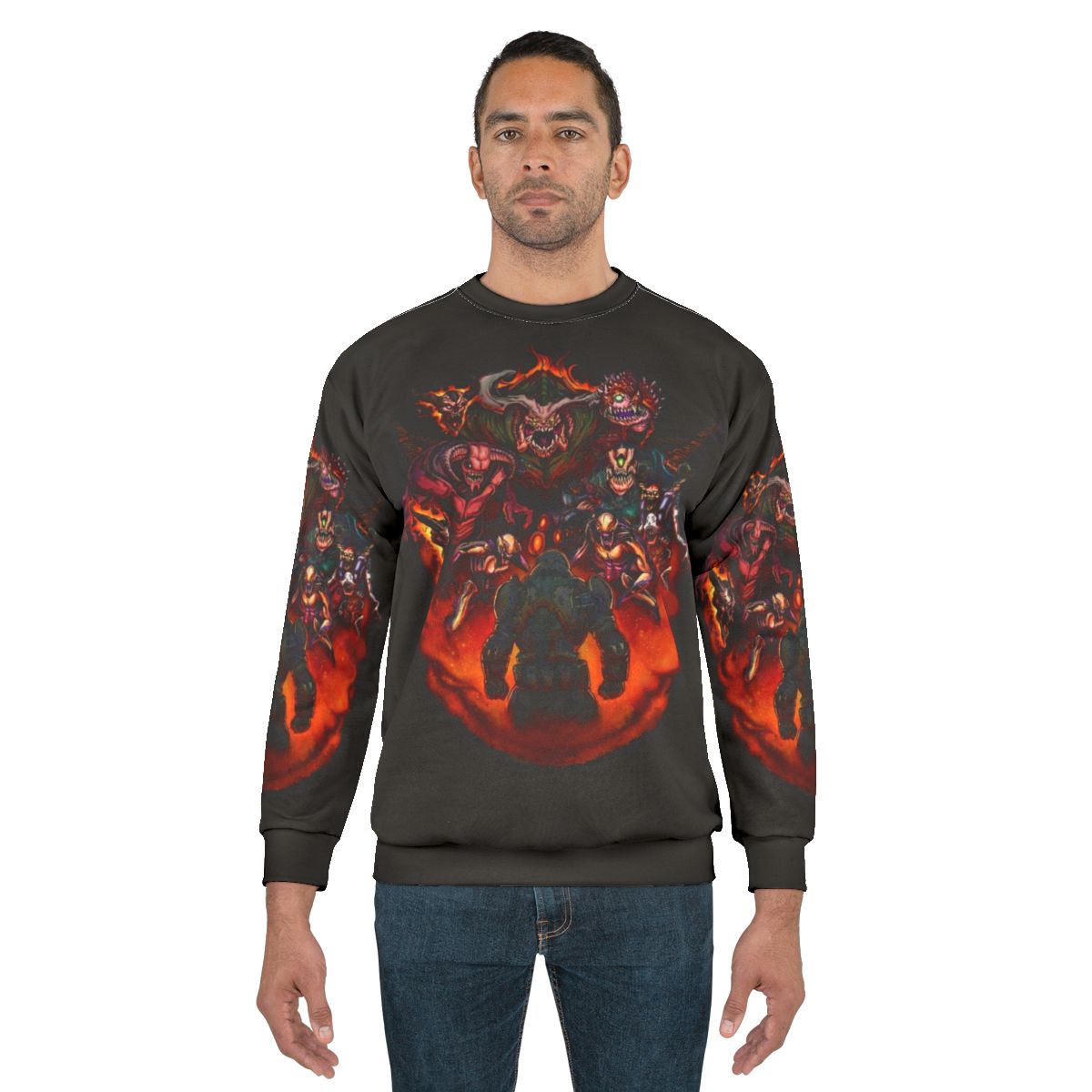 Doom 2 "Fight Like Hell" Retro Gaming Sweatshirt