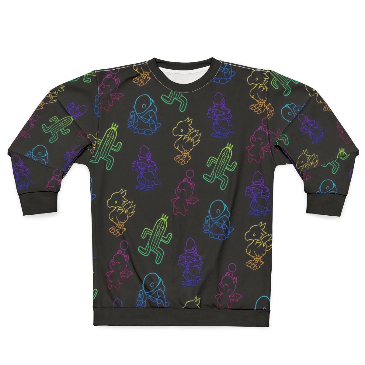 Final Fantasy Lineart Cactuar Neon Sweatshirt