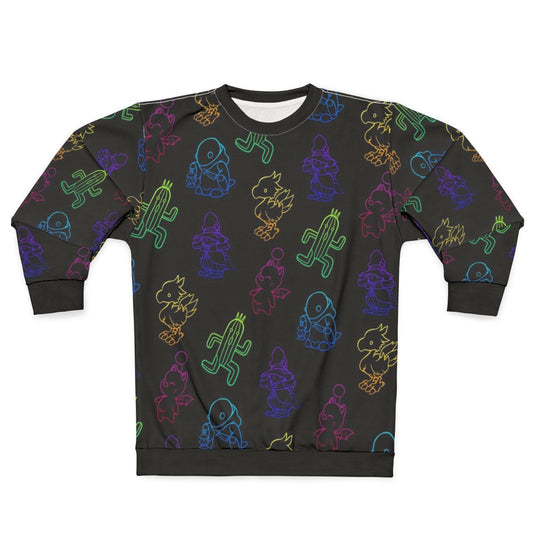 Final Fantasy Lineart Cactuar Neon Sweatshirt