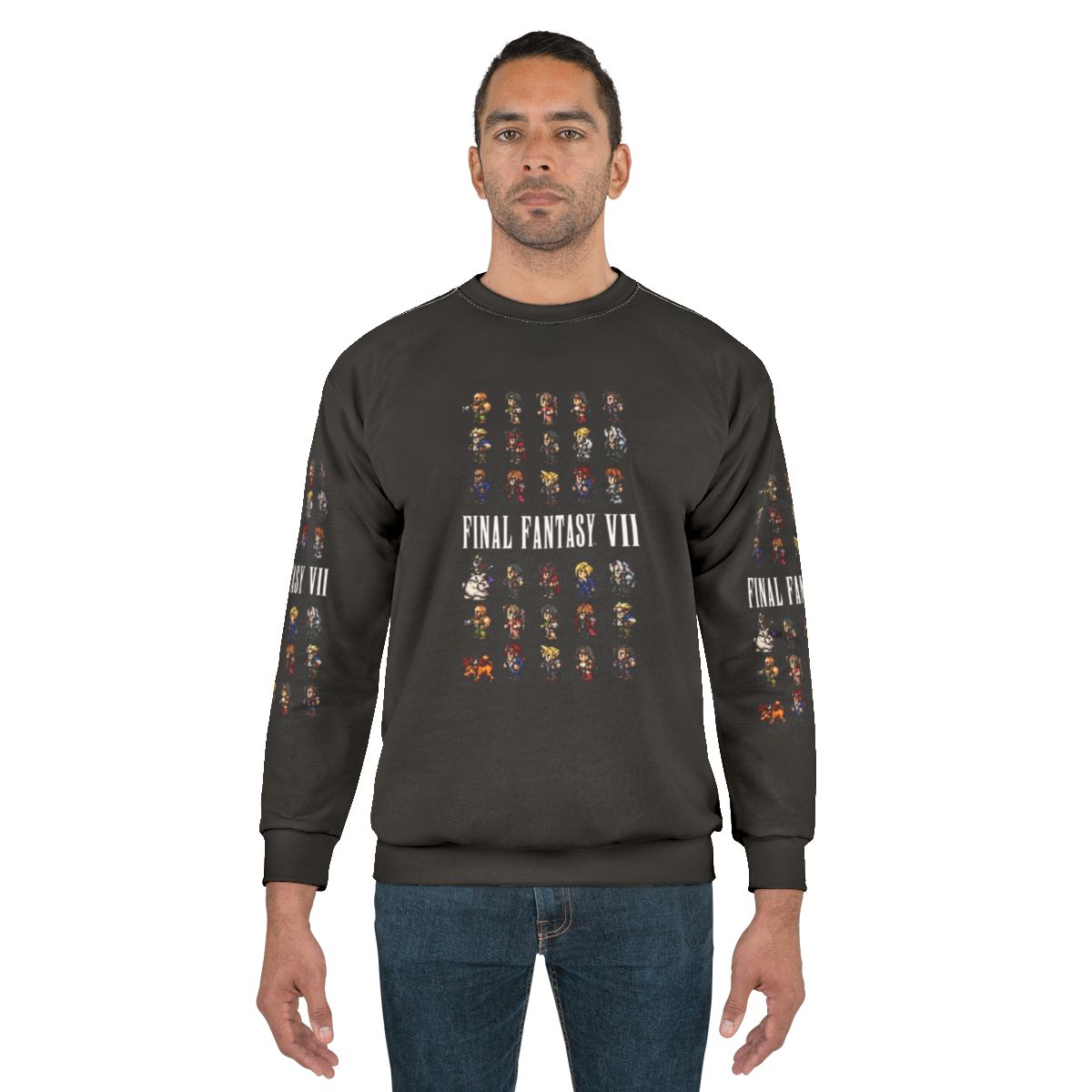 Final Fantasy VII pixel art sweatshirt