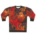 Vibrant Mandelbrot fractal sphere sweatshirt