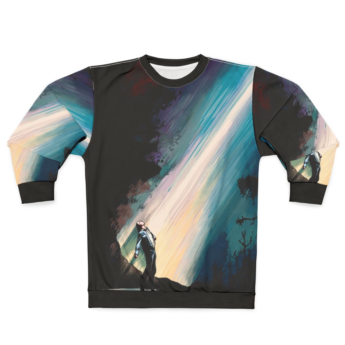Retro sci-fi 'fire in the sky' illustration sweatshirt